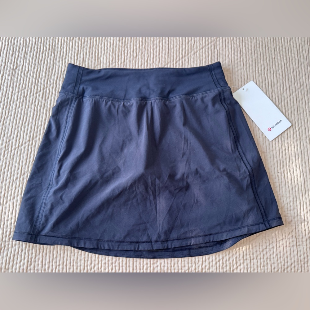 Lululemon Athletica Black Pace Rival Mid-Rise Skirt Long Active Skirt